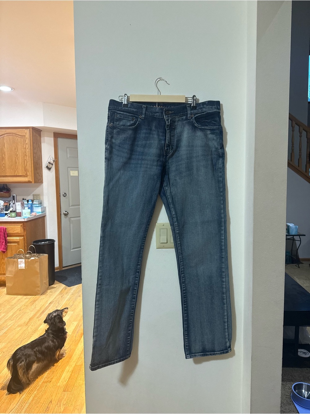 urban pipeline Men's Washed Blue Straight Jeans